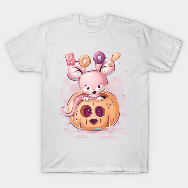 Mouse in pumpkin T-Shirt by NoonDesign